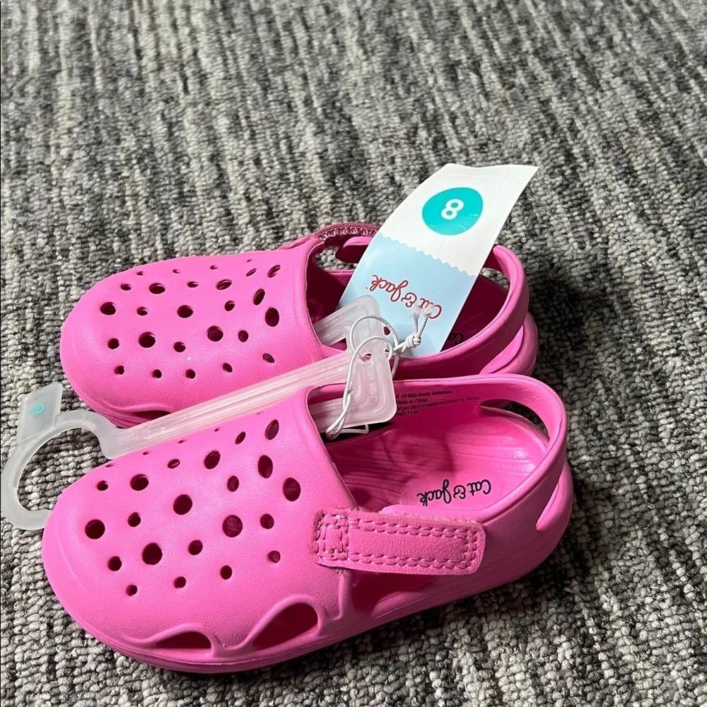 Cat & Jack Kids' Bright Pink Clogs Size 8